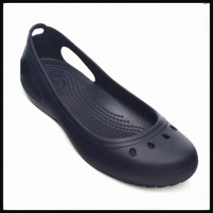 NWT CROCS Kadee Women's Black Slip On Ballet Flats Size 10